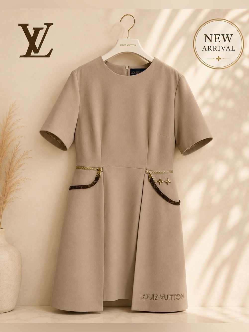 🤎 Women’s Brown Zip Detail Dress 🤎